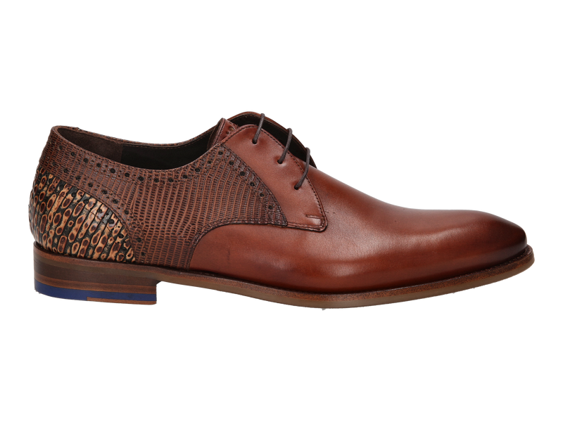 Floris Van Bommel Veterschoenen Cognac