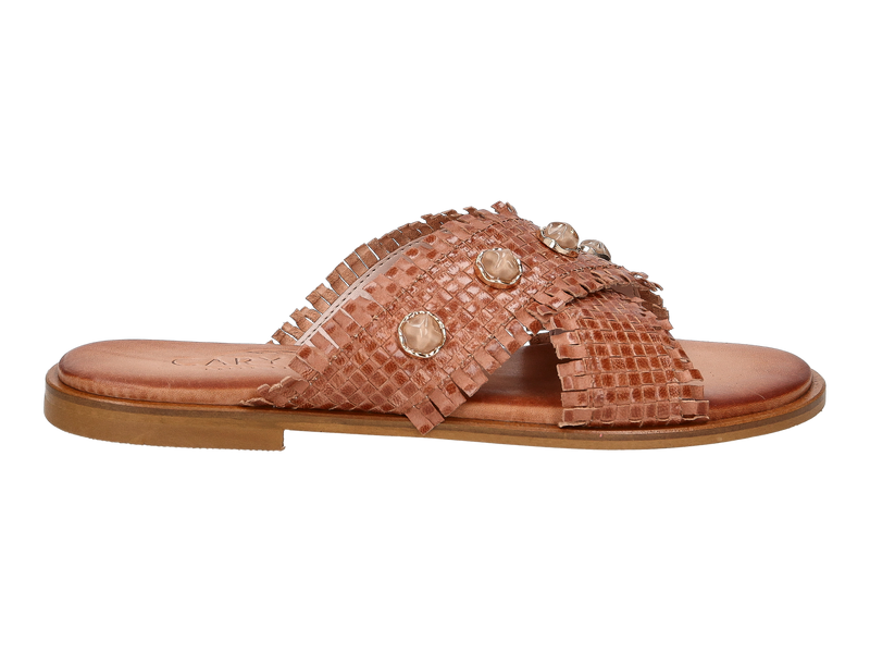 Caryatis Mules Cognac