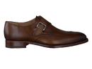 Cordwainer shoe with buckle cognac