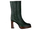 Zinda boots with heel green