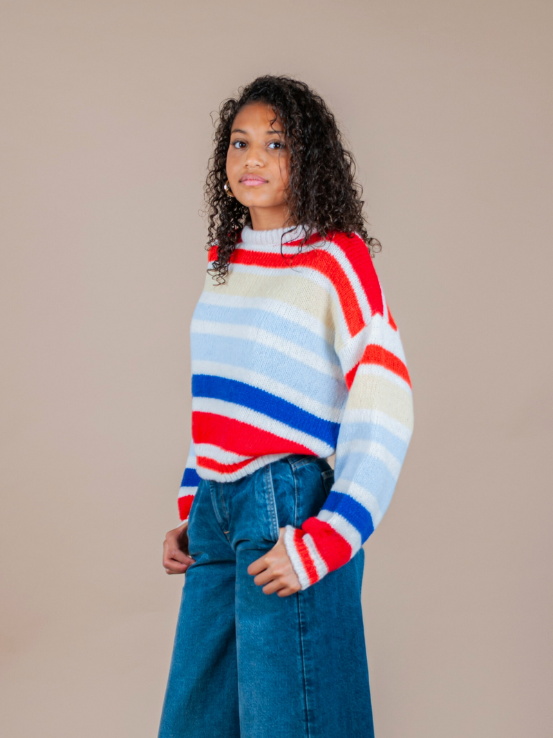 Pieces Pullovers Red