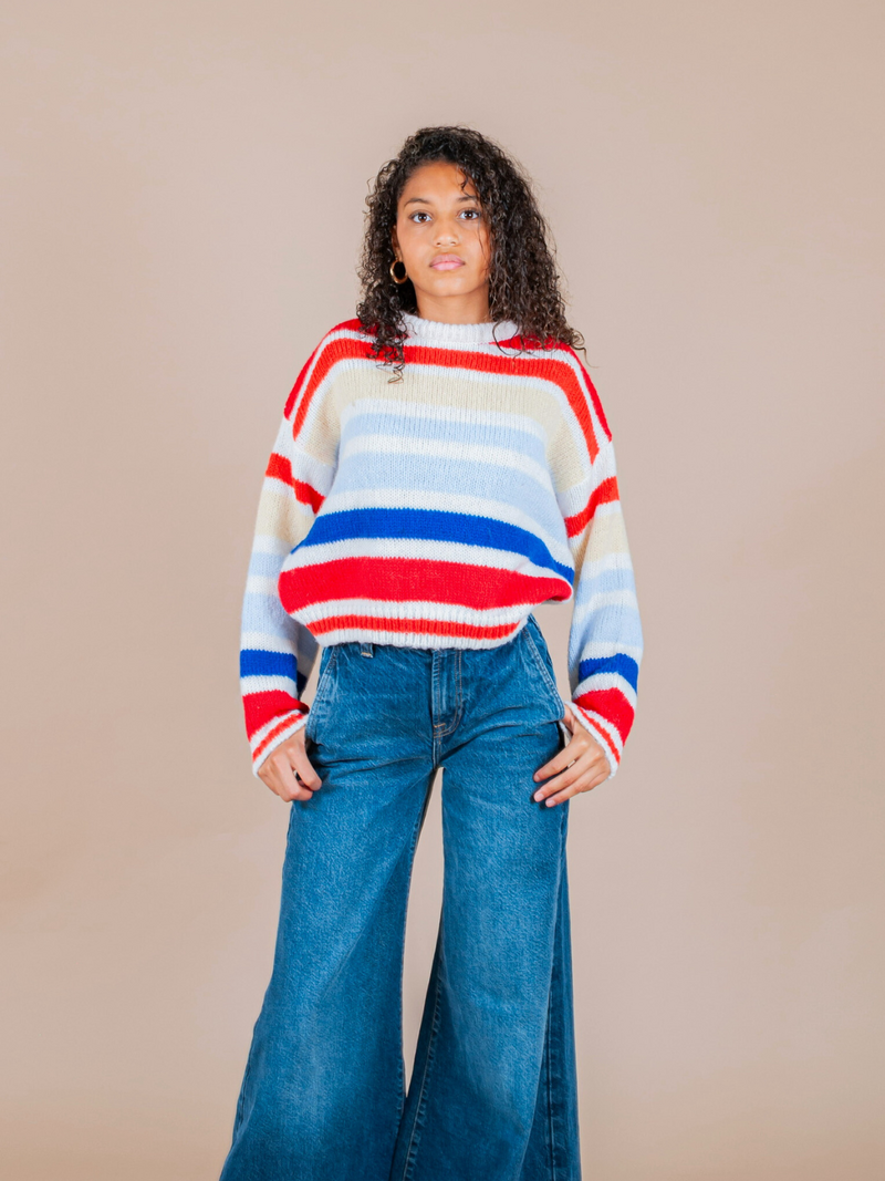 Pieces Pullovers Red