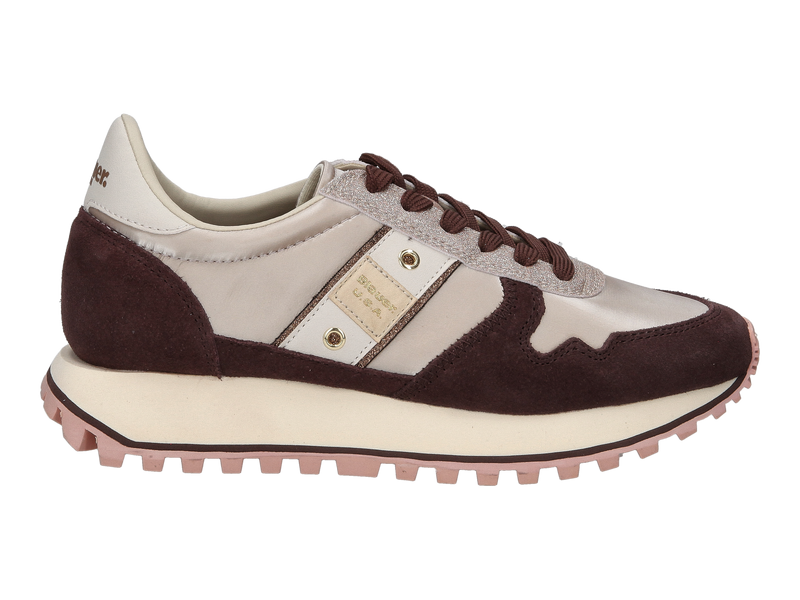 Blauer Sneakers Taupe