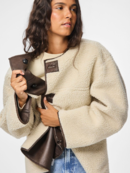 Pieces coat off white