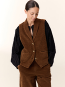 Leon & Harper gilet bruin