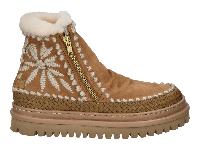 Laidback London Enkellaarzen Beige