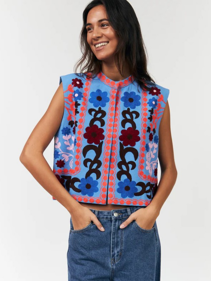 Bekijk product 'Lollys Laundry Bodywarmers Blauw' Lollys Laundry Bodywarmers Blauw