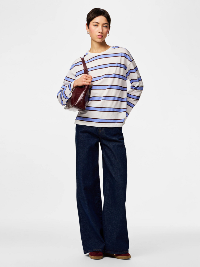 Pieces T-shirts Blauw