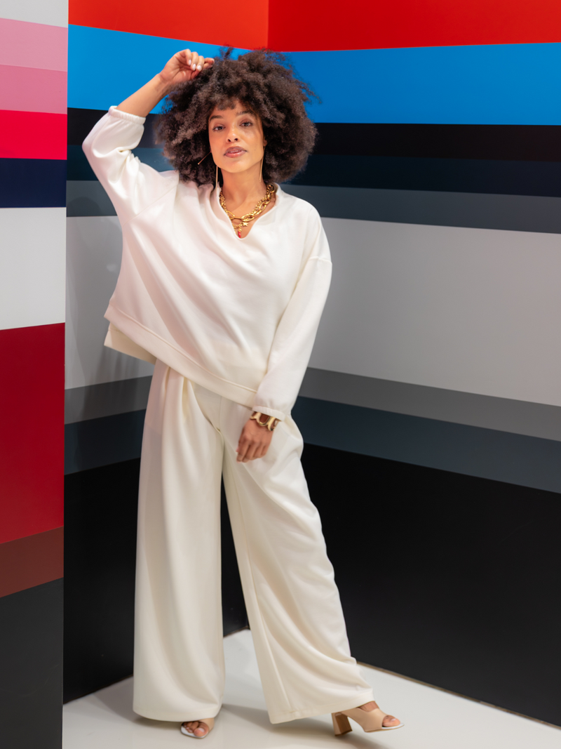 Black Rose Pantalons Off White