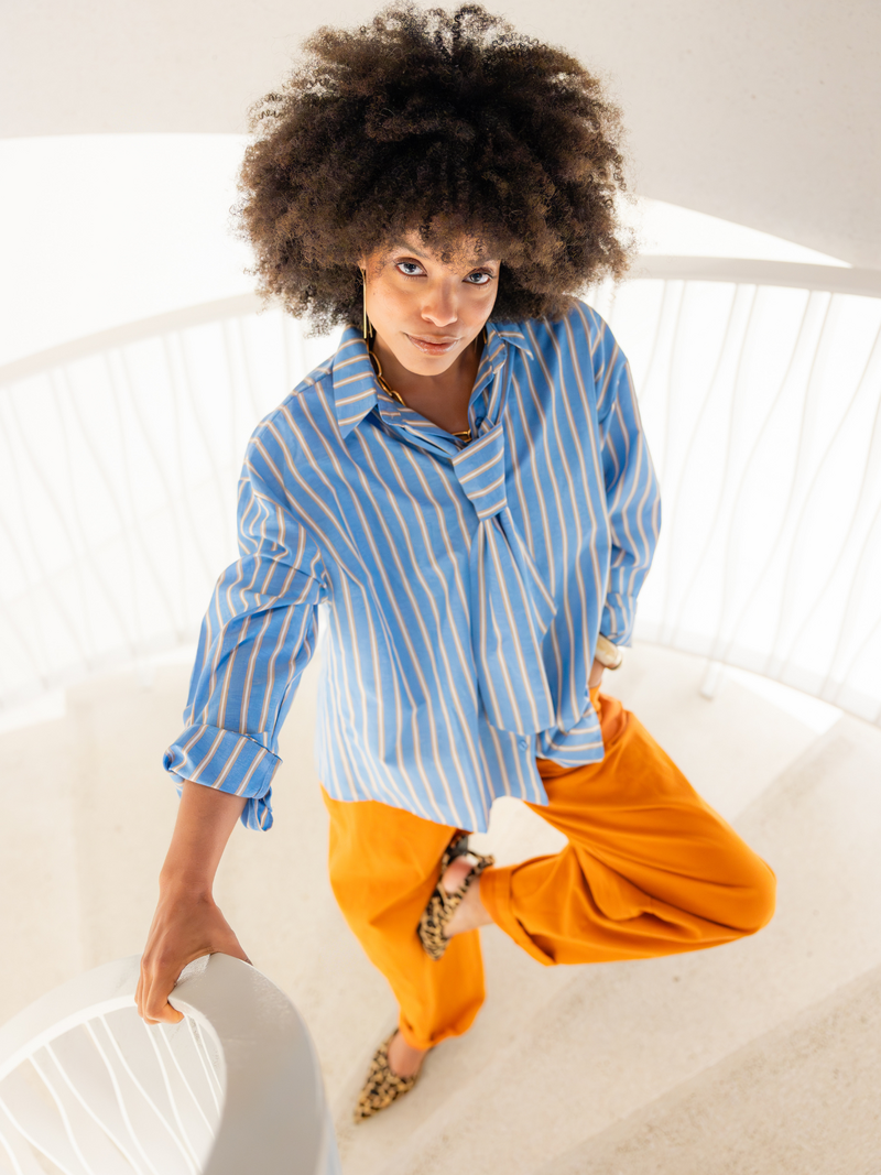 Black Rose Blouses Bleu