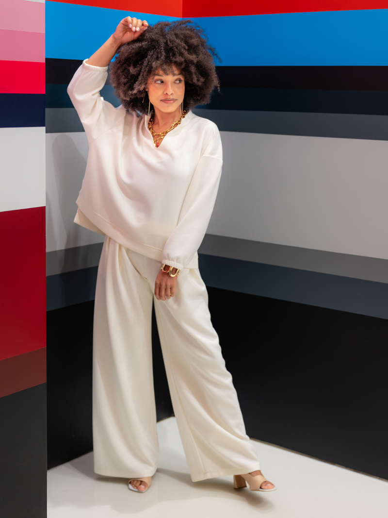 Black Rose Pantalons Off White