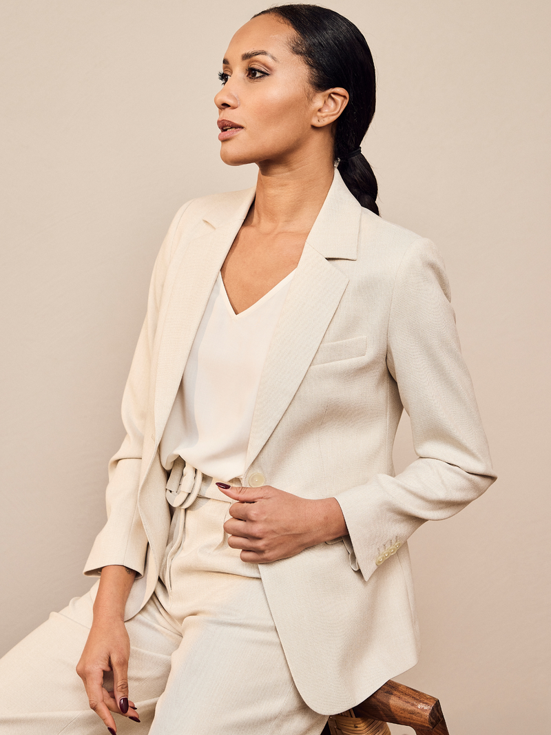 Ac By Annelien Coorevits Blazers Beige