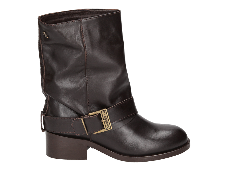 View product 'Babouche Boot With Heel Brown' Babouche Boot With Heel Brown