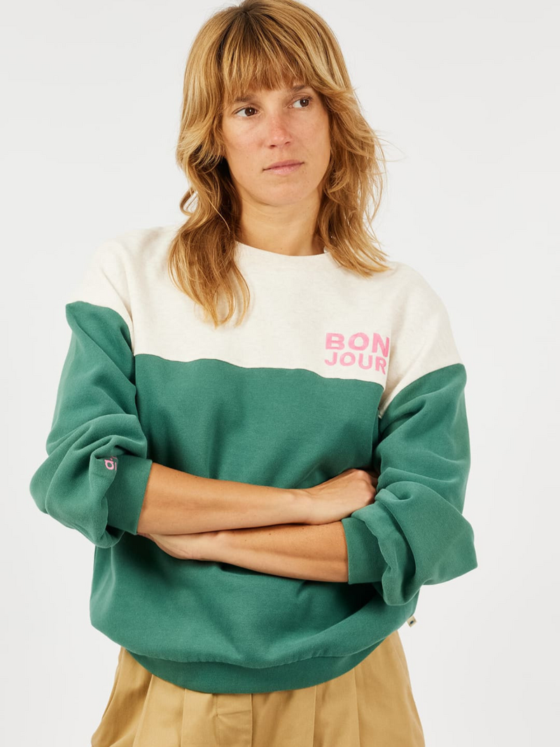 View product 'Arsene & Les Pipelettes Sweaters Green' Arsene & Les Pipelettes Sweaters Green